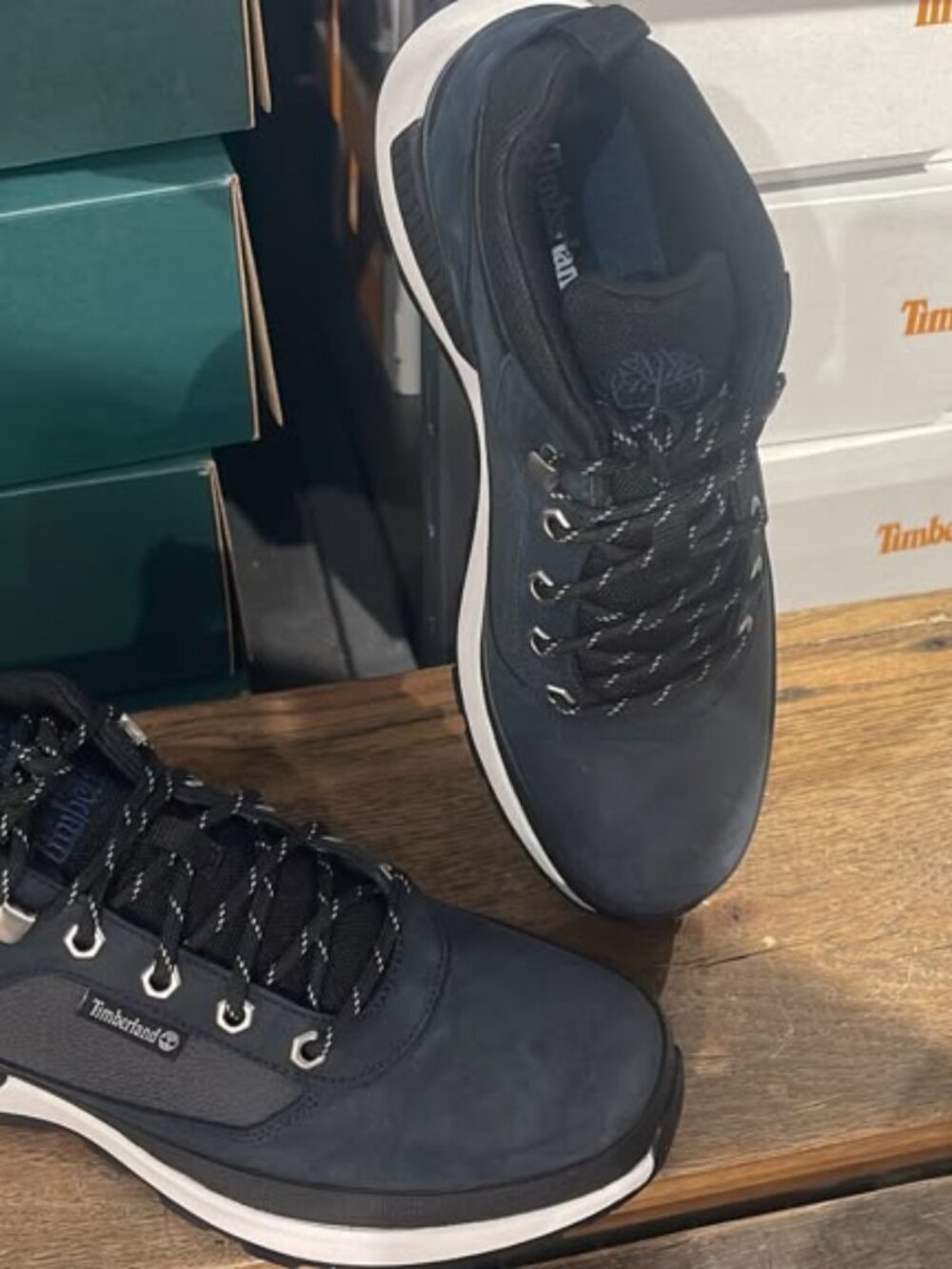 TIMBERLAND MEN'S FIELD TREKKER BOOT LOW LACE SNEAKER NUBUCK NAVY  1A68TZ-019
